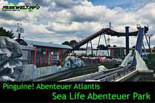 Pinguine Abenteuer Antarktis abc Rides Log Flume Sea Life Abenteuer Park Oberhausen ehemalige Attraktion Wasserbahn Wildwasserbahn CentrO  Info News Bilder Park Plan Map Guide Parkplan Merlin Entertaiments Group