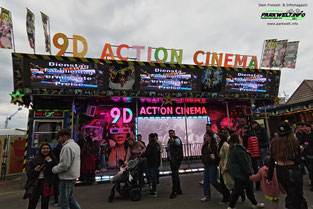 9D Action Cinema Friedrich Bügler Simulator Mayen VR Kirmes Volksfest Attraktion Fahrgeschäft