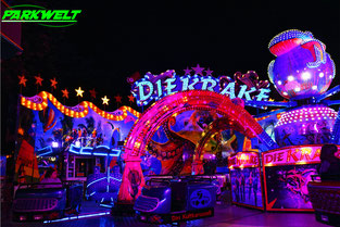 Die Krake Markmann anton Schwarzkopf monster 3 Achterbahn Rollercoaster Coaster Kirmes Volksfest Jahrmarkt Attraktion Fahrgeschäft Karussell  