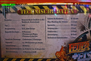 Feuer + Eis Barth Kipp Mack Rides Blauer Enzian Achterbahn Powred Coaster Rollercoaster Kirmes Volksfest 
