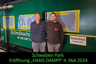 Hans Dampf Eröffnung Neuheit 2024 schwabenpark kaisersbach schwaben park freizeitpark ausflug info achterbahn attraktion park plan guide attraktionen