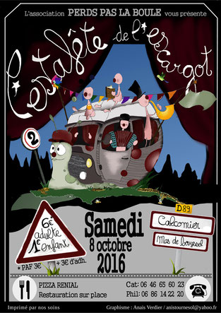 Flyer du Festival "L'Estafette de l'Escargot" RECTO