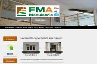 le site internet de FMA Menuiserie à Lezay