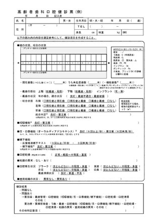 後期高齢者を対象とした歯科健診マニュアル 平成 30 年 10 月 より引用