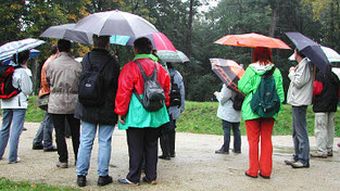 Wandergruppe mit Führung im Pückler Park