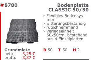 8780 - Bodenplatte Classic 50/50 Jansen Event Mietmöbel