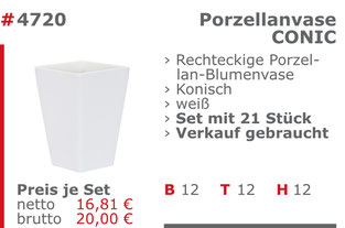 4720-Gebrauchte Porzellanvase Verkauf Mietmöbel Jansen Event
