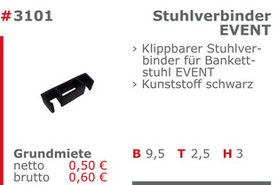 3101 - Stuhlverbinder Event Jansen Event Mietmöbel