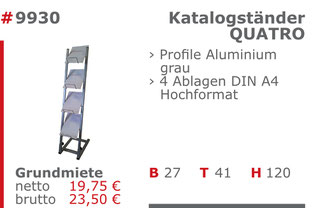 9930 - Katalogständer Quatro Jansen Event Mietmöbel