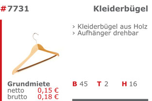 7731 - Kleiderbügel Mietmöbel Jansen Event