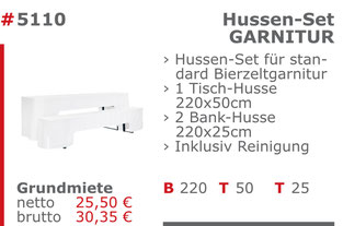 5110 - Husse-Set Garnitur Jansen Event Mietmöbel