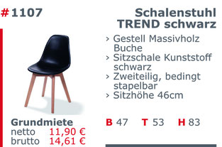 1107-Schalenstuhl Trend schwarz Jansen Event Mietmöbel