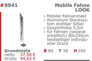 9941 - Mobile Fahne Look Jansen Event Mietmöbel