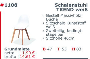 1108-Schalenstuhl Trend weiß Jansen Event Mietmöbel