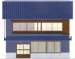 冨屋金兵衛邸　南立面図