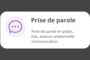 Icône représentant la prise de parole en public et le trac de la communication-accompagnement en hypnose Erocksonienne thérapeutique à Orléans et alentours