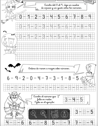 Actividades de numeración. La descarga la tienen a la derecha