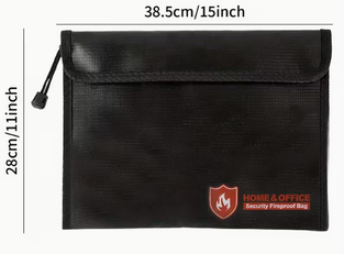 Feuerfeste Dokumententasche wasserdichte und feuerfeste Geldtasche, feuerfeste Aufbewahrungstasche mit Reißverschluss für Geld, Reisepass, Bankkarten