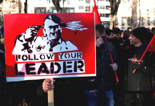 antifa demo i Budapest 