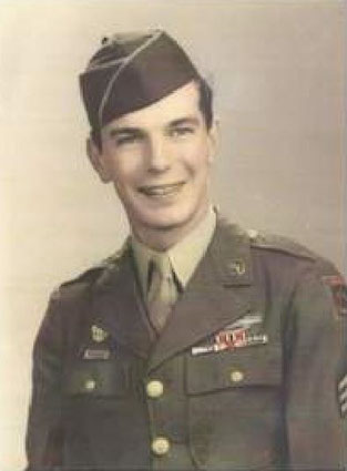 Sergeant Jacques F. Cartier from New Hampshire USA, a Squad Leader in G Company of the 357th Infantry Regiment in 1944 (Photo courtesy A. Reylandt)