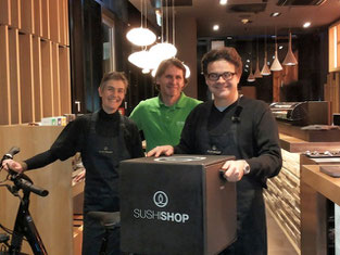 Sushi Shop liefert Sushi mit e-Bikes von e-motion
