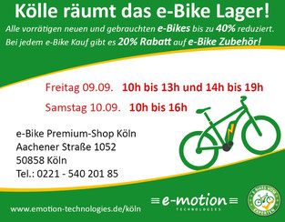 Rabatt-Aktion e-motion Köln