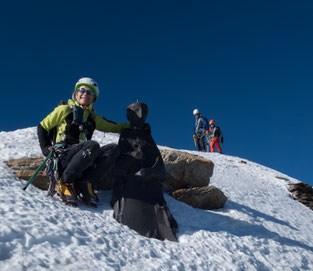 Matterhorn, Horu, Hörnligrat, Bersteigen, Zermatt, Schweiz, St. Bernhard