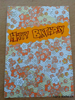 Happy Birthday - Geburtstagskarte einfach selber machen (Schritt 1)