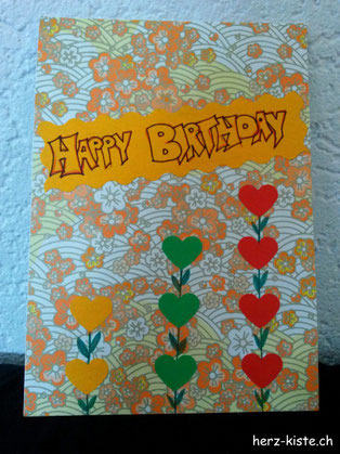 Happy Birthday - schnelle Geburtstagskarte selbstgemacht
