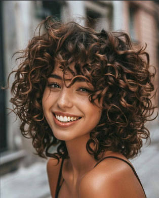 Definierter Locken Haarschnitt Schweiz