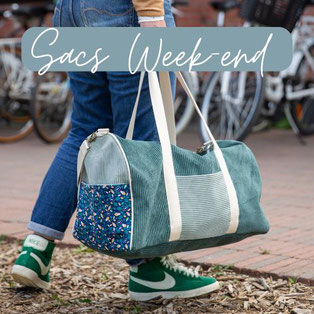 Sac week-end velours fait main en France