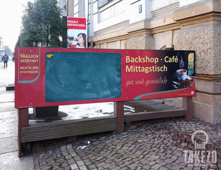 Werbeschild Angebote Waldcafe