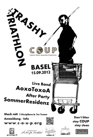 Trashy Triathlon, COUP, Basel, Anti Littering, clean up. rise awareness