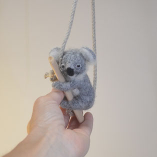 Filzkoala, Koala aus Filz, gefilzter Koala, Koala, Koala aus Wolle, Koalababy, Baby-Koala, Filztiere, Filzfigur, gefilztes, Efespe, Filzfiguren, süsser Koala