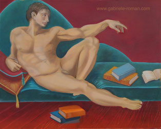 Eve and Adam, 2011,  Underpainting with acrylic, Oil Glazing technique, highlighting with egg tempera on canvas