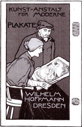 Otto Fischer Kunst - Anstalt für moderne Plakate (Hoffmann) 1896 Plakat.