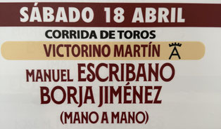 Toros de Victorino Martin pour Manuel Escribano et Borja Jimenez