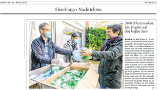 Grafik: Webscreen / Preview FLENSBURGER TAGEBLATT - Pressemeldung der Gemeinschaftspraxis CHIRURGIE FLENSBURG NORD