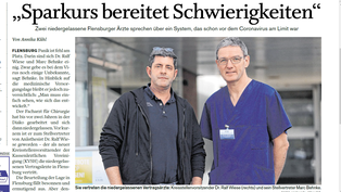 Grafik: Webscreen / Preview FLENSBURGER TAGEBLATT - Pressemeldung der Gemeinschaftspraxis CHIRURGIE FLENSBURG NORD