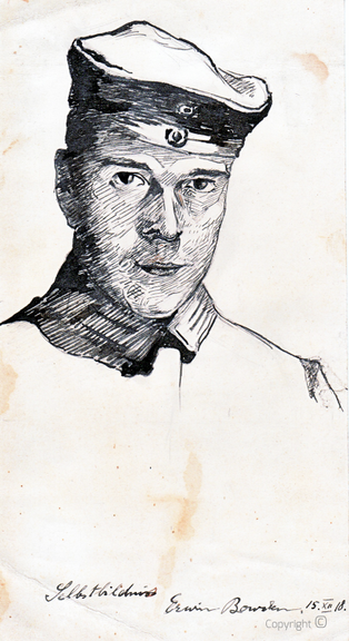 Erwin Bowien (1899-1972): Self-Portrait as a Soldier, 1918 