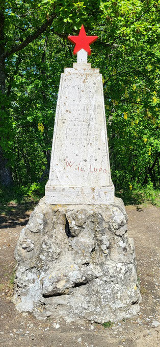 On top on Monte Sole is this monument in honor of Il Lupo and the Partisans of Brigata Stella Rossa.