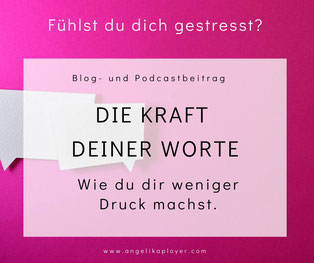 Stressreduktion durch Worte