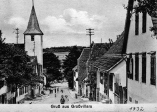 Ansichtskarte von 1932 aus dem Ortsfamilienalbum Großvillars