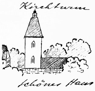 Zeichnung von Hermann Walser. Horburg. 16.TB, 1898, StABE N Walser 2.16