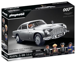 L'Aston Martin DB5 de James Bond en Playmobil.