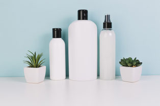 Pflanzen, Shampoo Flaschen