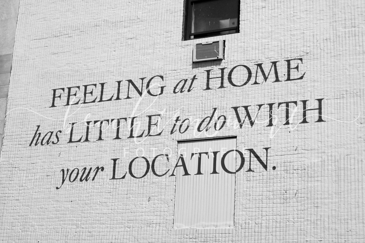 beachtenswert fotografie, Fotokunst, New York, feeling at home has little to do with your location, Streetart