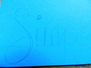 Lettering Simply mit dicken Abstrichen