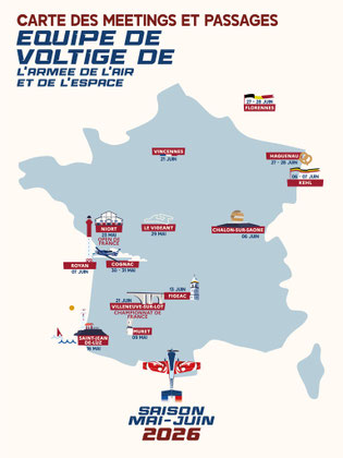 Equipe de Voltige de l armee de l Air et de l Espace meeting aerien 2026 france EVAA 