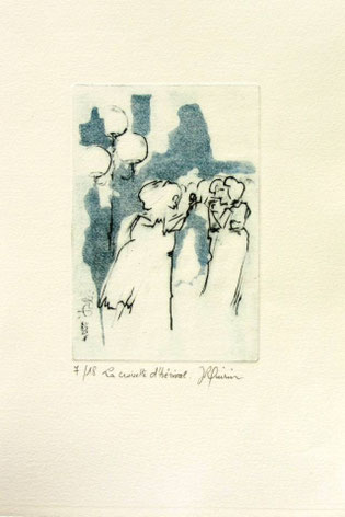 *913- La guinguette de La Croisette 20 x 30, vélin d'Arches